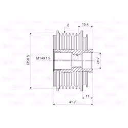 Poulie roue libre, alternateur VALEO 588091 - Vue supplémentaire 4