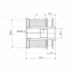 Poulie roue libre, alternateur VALEO 588093 - Vue supplémentaire 4