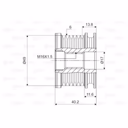 Poulie roue libre, alternateur VALEO 588095 - Vue supplémentaire 4