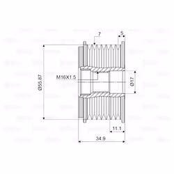 Poulie roue libre, alternateur VALEO NEW SPARE PART VALEO 588096 - Vue supplémentaire 2