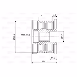 Poulie roue libre, alternateur VALEO 588100 - Vue supplémentaire 4