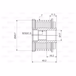 Poulie roue libre, alternateur VALEO 588105 - Vue supplémentaire 4