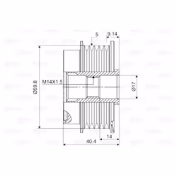 Poulie roue libre, alternateur VALEO 588115 - Vue supplémentaire 4