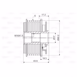 Poulie roue libre, alternateur VALEO 588117 - Vue supplémentaire 4
