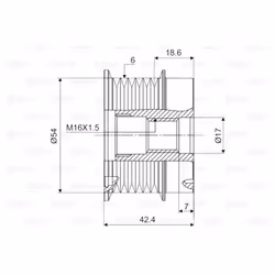 Poulie roue libre, alternateur VALEO 588126