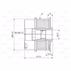 Poulie, alternateur VALEO 588131