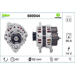 Alternateur VALEO 600044