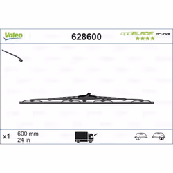 Balai d'essuie-glace VALEO 628600, Optiblade, 600mm, Avant, 1 pièce - Vue supplémentaire 4