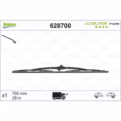 Balai d'essuie-glace VALEO 628700, Optiblade, 700mm, Avant, 1 pièce - Vue supplémentaire 4