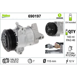 Compresseur climatisation Renault twingo III 09l - VALEO - 690197