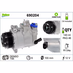 Compresseur de climatisation VALEO 690204 - Vue supplémentaire 5