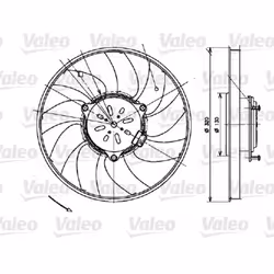 Ventilateur, refroidissement moteur VALEO 696082