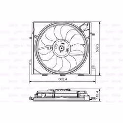 Ventilateur, refroidissement moteur VALEO 696873