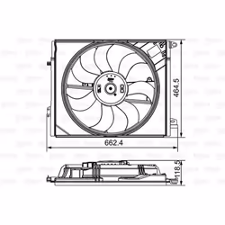 Ventilateur, refroidissement moteur VALEO 696881