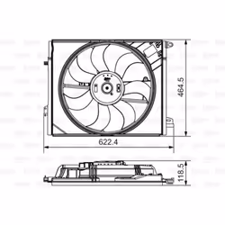 Ventilateur, refroidissement moteur VALEO 696882