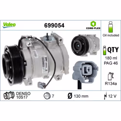 Compresseur de climatisation VALEO 699054 - Vue supplémentaire 5