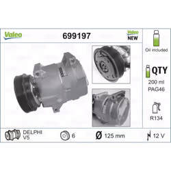Compresseur de climatisation VALEO 699197 - Vue supplémentaire 5