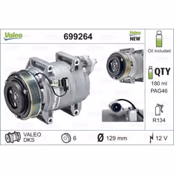 Compresseur de climatisation VALEO 699264