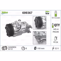 Compresseur de climatisation VALEO 699367