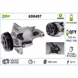 Compresseur de climatisation VALEO 699497 - Vue supplémentaire 5