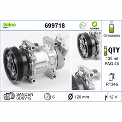 Compresseur de climatisation VALEO 699718