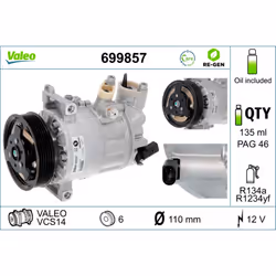 Compresseur de climatisation VALEO 699857