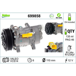 Compresseur de climatisation VALEO 699858