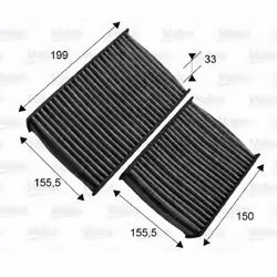 Filtre d'habitacle (filtre à pollen) VALEO PROTECT MAX VALEO 701007