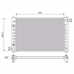 Radiateur, refroidissement moteur VALEO 701195