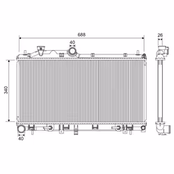 Radiateur, refroidissement moteur VALEO 701196