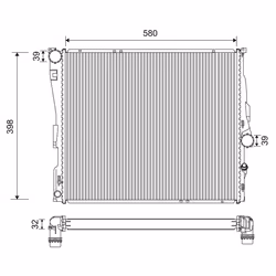 Radiateur, refroidissement moteur VALEO 701200