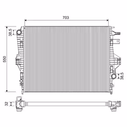 Radiateur, refroidissement moteur VALEO 701225
