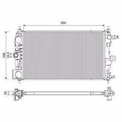 Radiateur, refroidissement moteur VALEO 701229