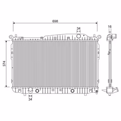 Radiateur, refroidissement moteur VALEO 701241