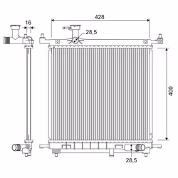 Radiateur, refroidissement moteur VALEO 701328