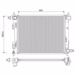 Radiateur, refroidissement moteur VALEO 701347