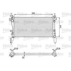 Radiateur moteur psa nemo bipper / Fiat fiorino - VALEO - 701718