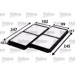 Filtre d'habitacle (filtre à pollen) VALEO ESSENTIAL VALEO 715642