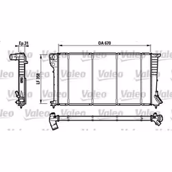 Radiateur de moteur - VALEO - 732577 - RAD MOT PSA Berlingo Xsara 306