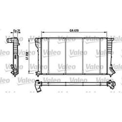 Radiateur de moteur - VALEO - 732577 - RAD MOT PSA Berlingo Xsara 306