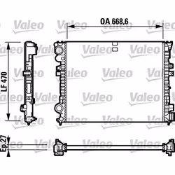 Radiateur de moteur - VALEO - 732692 - RAD MOT PSA Evasion Jumpy 806 Expert