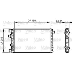 Radiateur, refroidissement moteur VALEO 732789