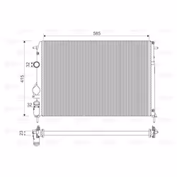Radiateur, refroidissement moteur VALEO 732866