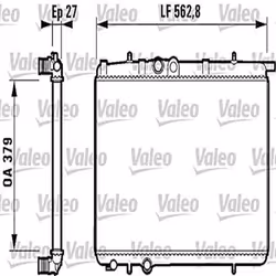 Radiateur de moteur - VALEO - 732910 - RAD MOT PEUGEOT 206