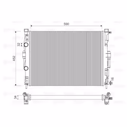 Radiateur, refroidissement moteur VALEO 732946