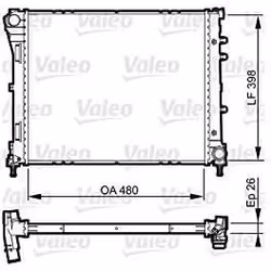 Radiateur de moteur - VALEO - 735273 - RAD MOT FIAT Panda 500 / FORD Ka