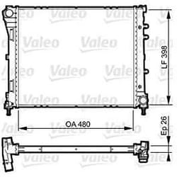Radiateur de moteur - VALEO - 735273 - RAD MOT FIAT Panda 500 / FORD Ka