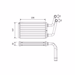 Échangeur de chaleur, chauffage habitacle VALEO 811528