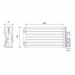 Échangeur de chaleur, chauffage habitacle VALEO 812212