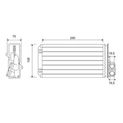 Échangeur de chaleur, chauffage habitacle VALEO 812212